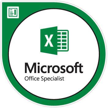 Microsoft Office Excel 2016 certification badge