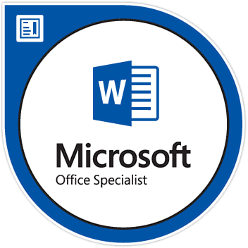 Microsoft Office Word 2013 certification badge